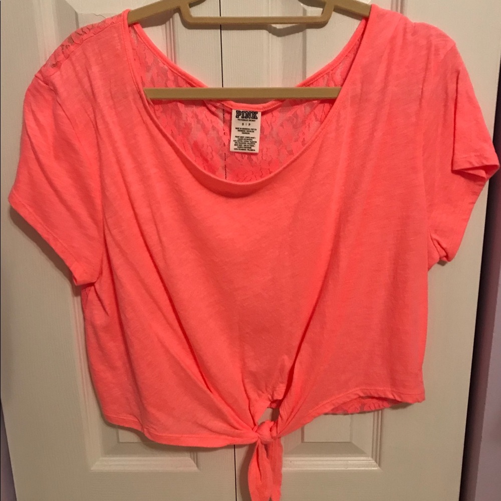 VS PINK top with lace back
